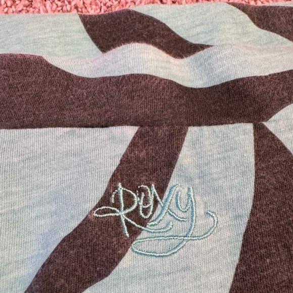 Roxy tie waist strapless cotton dress. Built in shelf bra. Size L - Picture 5 of 7